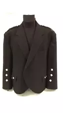 Traditional Scottish Prince Charlie Jacket Black Formal Wear Made in Scotland