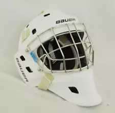 Bauer NME One Certified Straight Bar Senior Goalie Mask Large White (0711-4493)