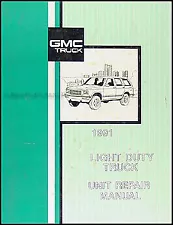 1991 GMC Truck Engine Transmission Overhaul Manual Pickup Sierra Jimmy Suburban