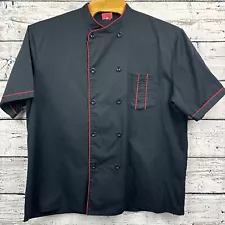 TopTie Unisex Short Sleeve Chef Coat Jacket Kitchen Work Cook Uniform [Size 2XL]