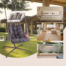 350 pound swing egg chair with brackets for indoor and outdoor use