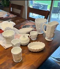 Variety Of Vintage Milk Glass Items