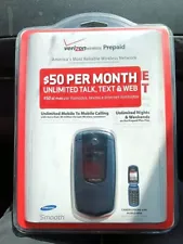 NEW Verizon Samsung Smooth Blue Flip Cell Phone SCH-U350 Prepaid Phone Free Ship