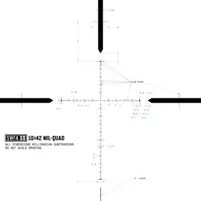 SWFA SS 10X42 Rifle Scope Side Focus Mil-Quad Reticle 30mm Tube Scope Caps