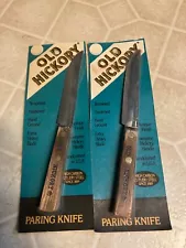 Vintage Old/New Stock Old Hickory Paring Knifes Lot of 2 750-4 Ontario Knife Co.