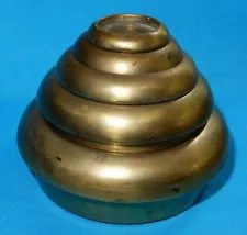 ANTIQUE SOLID BRASS WEIGHTS FOR WEIGH SCALES - 5 SIZES - STACKABLE