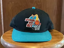 Vintage 1993 McDonalds Nothing But Net Basketball Hat Ball Cap Black Snapback