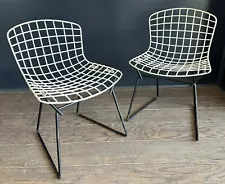 1950's MCM Knoll Harry Bertoia Model 425 Children's Wire Chair Pair Child Chairs