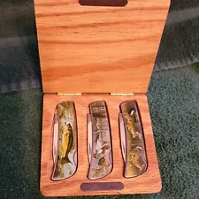 SALE! Knife Collector 3-Pack (Deer, Duck, Fish) + Display Box