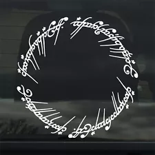 Lord of the Rings Ring of Power Inscription Custom Vinyl Sticker Decal