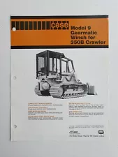 CASE MODEL 9 GEARMATIC WINCH FOR 350B CRAWLER SALES BROCHURE