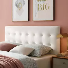 Modway Emily Biscuit Tufted Performance Velvet Full Headboard in White