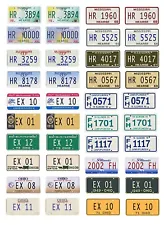 1/25 1/24 scale model car assorted USA hearse license plates state tags 1:25