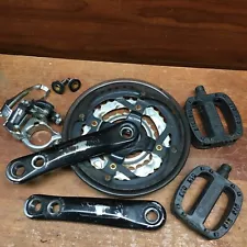 Trek 220 24inc Bike Parts Crankset Triple 48/38/28 MTB derailleur set 152L Pedal