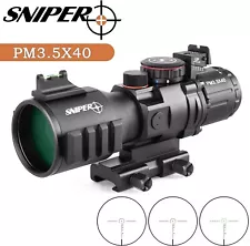 Sniper PM3.5X40CB Prism Scope, Prismatic Scope Long Eye Relief illuminated