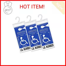 LotFancy Handicap Placard Holder for Auto, Pack of 3, Disabled Parking Permit Si