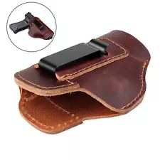 Leather Tactical IWB Gun Holster for Right / Left Pistol Concealed Carry