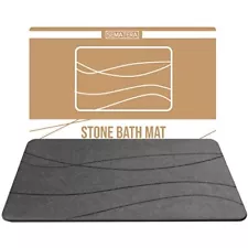 SEMATERA - Luxury Stone Bath Mat for Bathtubs, Quick Dry