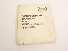 Genuine Triumph OEM Factory Workshop Manual for 650cc Twin Tiger/Bonneville 1972