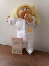 New ListingCabbage Patch Kid Girl 85 Paci HM #4 Lemon Hair Birth Cert White Sleeper Bear