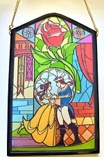 beauty and the beast stained glass window for sale