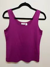 CHICOS Size 1 Woman's Tank Top Sleeveless Top Magenta, EUC