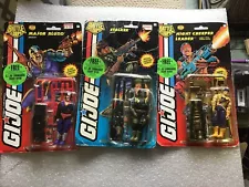 3 GI JOE CARDED 1993 FIGURES BATTLE CORPS BLUDD STALKER SEALED CREEPER LOT SS