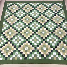 Handmade Irish Chain Patchwork Queen size Quilt top/topper Sewing/Quilt craft