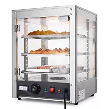 WeChef 15" Commercial Food Warmer 3-Shelf Countertop Catering Pizza Display Case