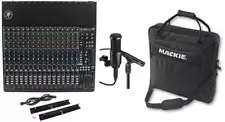 New Mackie 1604VLZ4 16-channel Mixer+Travel Bag+AT2041SP Recording Mics