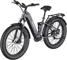 NEW EX7 Electric Bike 28MPH 75Miles Range 1000W Peak Motor 26” x 4.0" Ebike