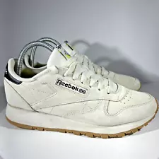 Reebok Classic Alabaster Mens Casual Leather Shoes Size 7 White Fashion Sneakers