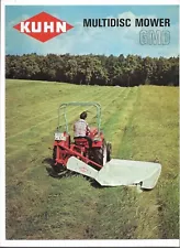 Original Kuhn GMD44 GMD55 GMD66 Multi Disc Mowers Sales Brochure # 2040 GB-977