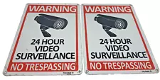 WARNING SIGNS VIDEO SURVEILLANCE SECURITY SIGNS set/2