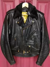 Vintage Biker Jacket - Bates Leather Highwayman Size 40 -Needs New Main Zipper