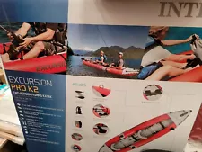 New ListingNEW!! Intex Excursion Pro Inflatable 2 Person Vinyl Oars & Pump, Red