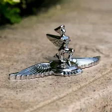 3D Zinc Alloy Chorme Flight Lady Wing Car Truck Hood Ornament Badge Decal Emblem (For: More than one vehicle)