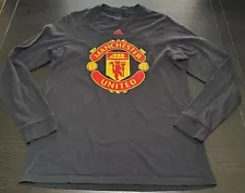 Adidas Amplifier Manchester United T-Shirt Size L Black Long Sleeve