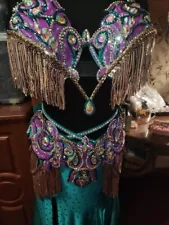 professional belly dance costume used