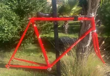 RON COOPER Hand Built Frame Set 1970's RED 55 x 55cm w/ Campagnolo HS & BB +