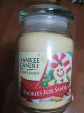 LIGHTLY USED Yankee Home Classics Candle Cookies For Santa 22oz RARE Retired