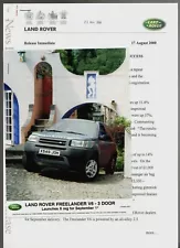 Land Rover Sales Success & New Models 2000 UK Market Press Release