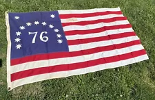 3x5 Embroidered Bennington 76 Flag 1776 Sewn Cotton Flag 3'x5' Grommets