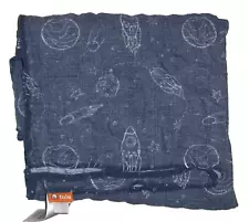 TULA Rocket Man Blue Baby Blanket Swaddle