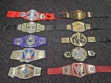 Lot 10 WWF WWE AEW NWO WCW Wrestling Youth Replica Championship Belts Spinner