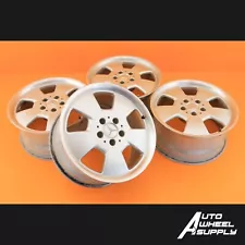 Mercedes Benz SL500 1999-2000 OEM 17" Inch Silver Machined Set of 4 Wheels Rims