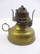 SMALL BRASS FINGER OIL LAMP - w/ 1873 P&A BURNER - 3 1/4" TALL(FMA6)