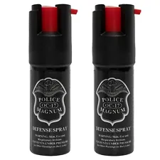 2 Police Magnum pepper spray .50oz unit safety lock personal defense protection