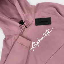 Alphalete Hoodie Womens Medium Regular Fit Soft Pink Sweatshirt Fleece - NEW