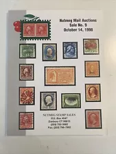 NUTMEG MAIL AUCTIONS CATALOG, SALE #9, October 1998, US stamps & postal history